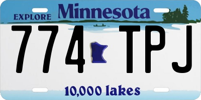 MN license plate 774TPJ
