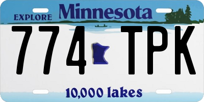 MN license plate 774TPK