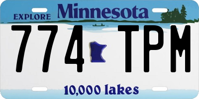 MN license plate 774TPM