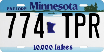 MN license plate 774TPR