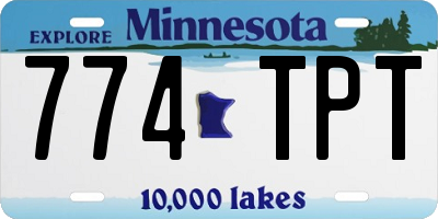 MN license plate 774TPT