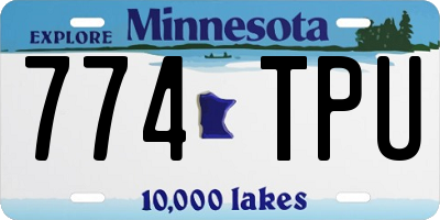 MN license plate 774TPU