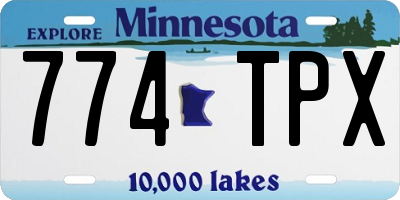 MN license plate 774TPX