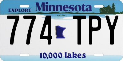 MN license plate 774TPY