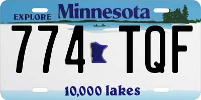 MN license plate 774TQF