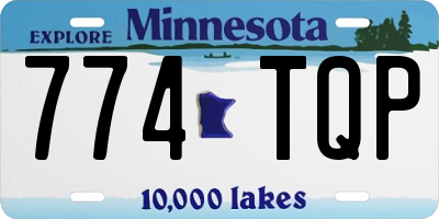MN license plate 774TQP