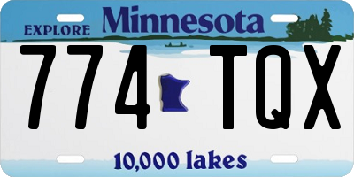 MN license plate 774TQX