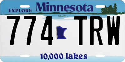 MN license plate 774TRW