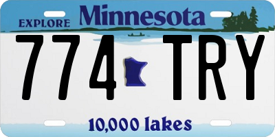 MN license plate 774TRY