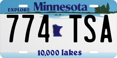 MN license plate 774TSA