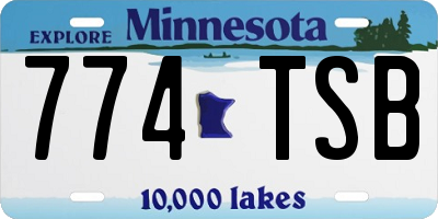 MN license plate 774TSB