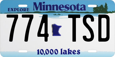MN license plate 774TSD