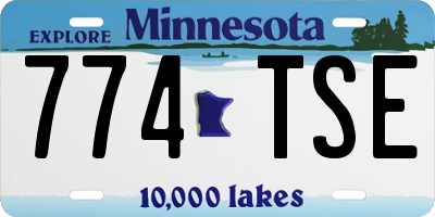 MN license plate 774TSE