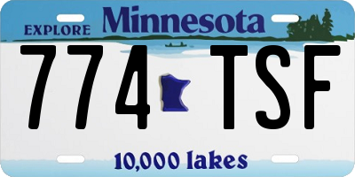 MN license plate 774TSF