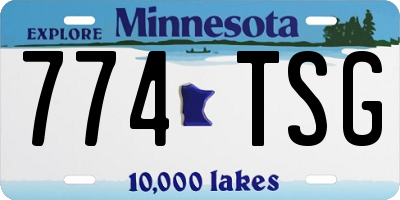MN license plate 774TSG