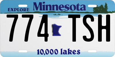 MN license plate 774TSH