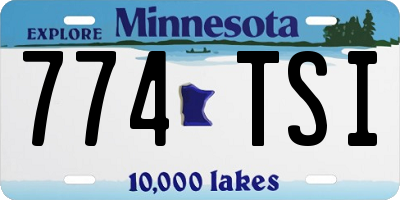MN license plate 774TSI