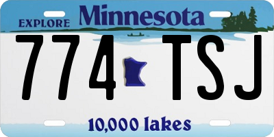 MN license plate 774TSJ