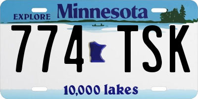 MN license plate 774TSK