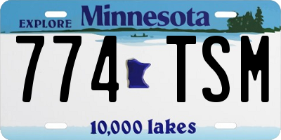 MN license plate 774TSM