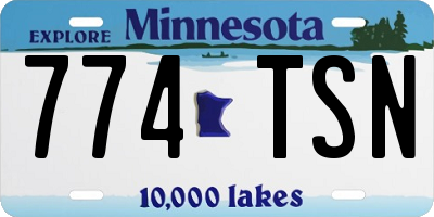 MN license plate 774TSN