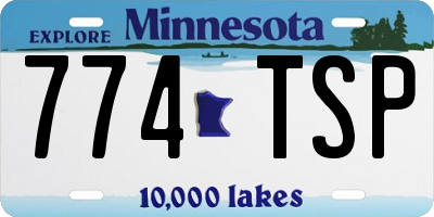 MN license plate 774TSP