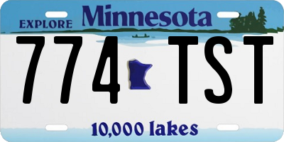 MN license plate 774TST