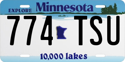 MN license plate 774TSU