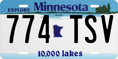 MN license plate 774TSV
