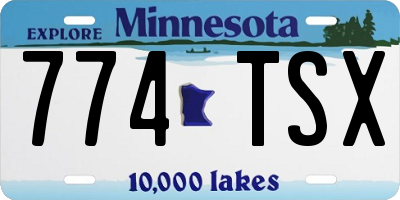 MN license plate 774TSX