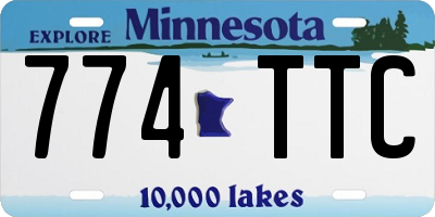 MN license plate 774TTC