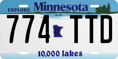 MN license plate 774TTD