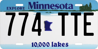 MN license plate 774TTE