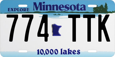 MN license plate 774TTK
