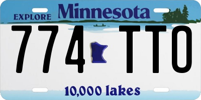 MN license plate 774TTO