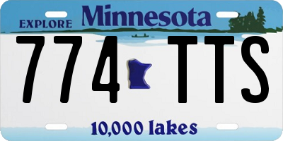 MN license plate 774TTS