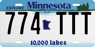 MN license plate 774TTT