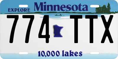 MN license plate 774TTX