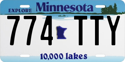 MN license plate 774TTY