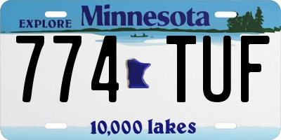 MN license plate 774TUF
