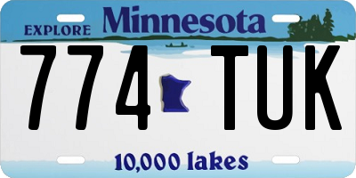 MN license plate 774TUK