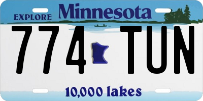 MN license plate 774TUN