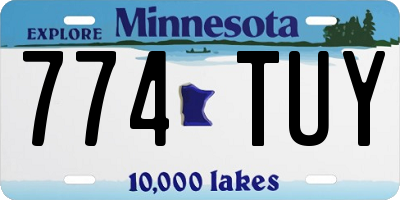 MN license plate 774TUY