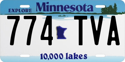 MN license plate 774TVA