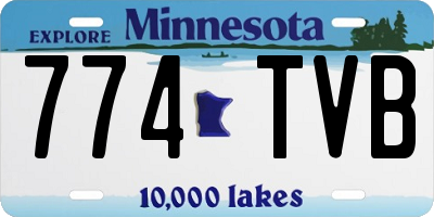 MN license plate 774TVB