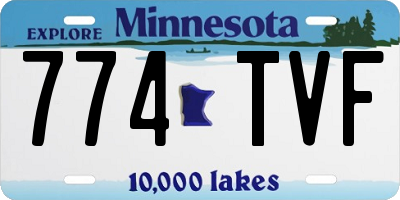 MN license plate 774TVF