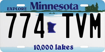 MN license plate 774TVM