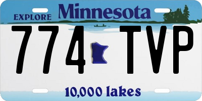 MN license plate 774TVP