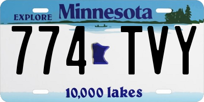 MN license plate 774TVY