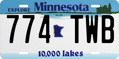 MN license plate 774TWB